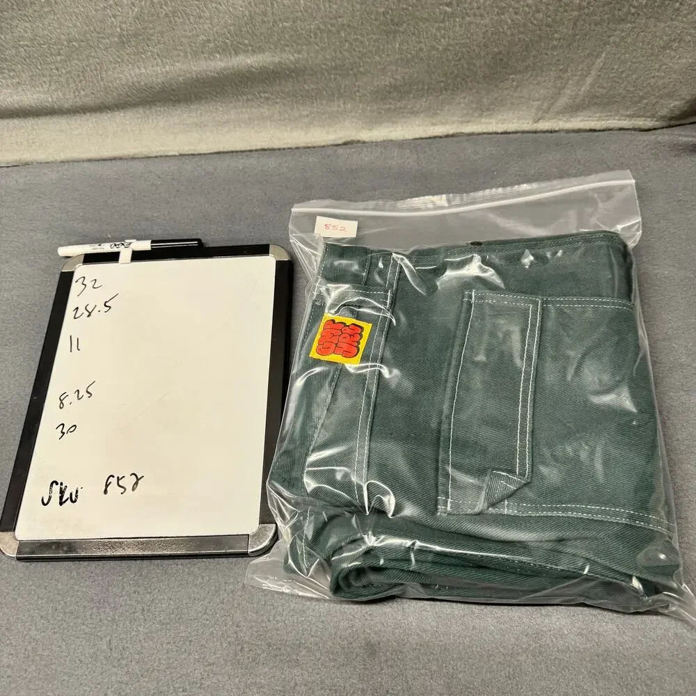 Empyre Skate Jeans Mens 30‎ (32x28.5 ACTUAL) Green Carpenter Double Knee Denim